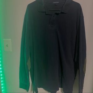 Long sleeved Lands’end shirt with elbow patches.